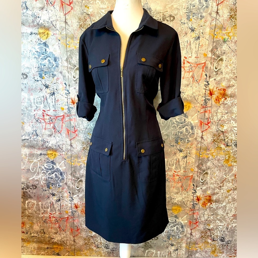 Sharagano Navy Midi Dress